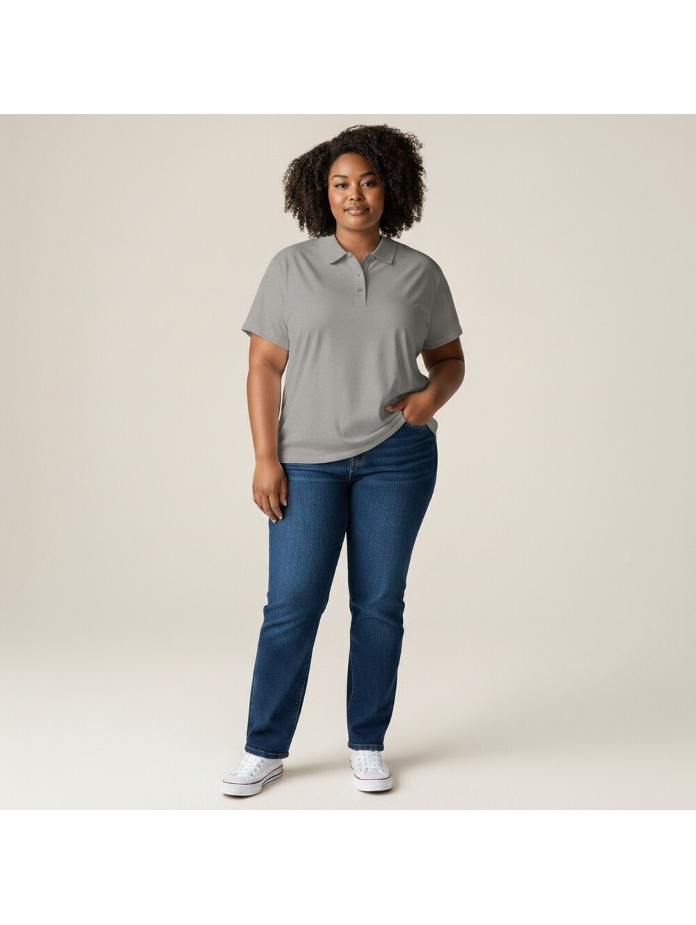 Nike Activewear Polo Shirt Women 2XL Gray Button Collared Short Sleeve Dri Fit